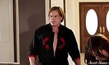 Bold Ebony Teen Bent Over for Titty Fuck and Doggystyle