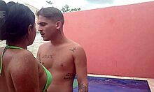 amazing interracial group with ebony latina indian amateurs