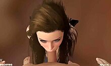 does this 3d hentai blonde deepthroat monster cock?