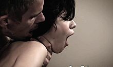 Young babe orgasms during doggystyle