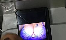 Texas mature receives cum tribute on big tits