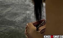 quarantined brunette stepsister has no choice but to get close to stepbrother