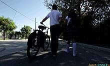 Naughty blonde teen asks, 'Teacher, will you fuck me in this taboo fantasy?'