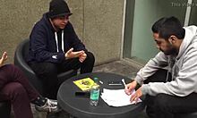 Redhead couple assfucking blonde in gay video