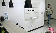 Watch the young maid suck my cock!