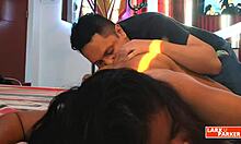 Room casting 7, Kimberly lets her cute ass get licked close-up