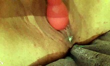 Super wet creamy pussy play with squirting, cum, and vibrator toys.
