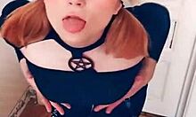 lovely girl deepthroats monster cock and plays with pussy in lingerie pov 😍