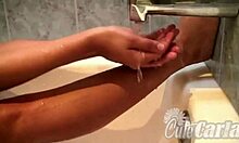 Cute Carla's Naughty Pussy Play in Bath with Fingering and Orgasm