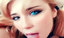 lovely girl deepthroats monster cock and plays with pussy in lingerie pov 😍