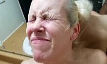 Milf gets pounded hard on bathroom counter by 2hot