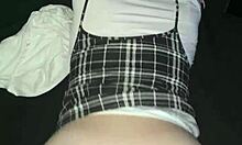 She feels excited before family dinner with big black cock