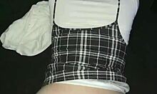 She feels excited before family dinner with big black cock