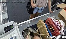 Daring Slut Sucks Cock and Fucks in Shop