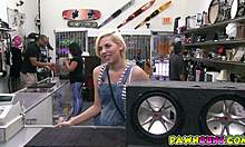 Blonde with Small Tits Loves Big Cock Blowjob