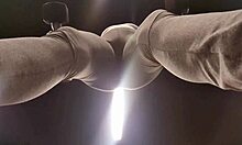 Petite wife fucks after workout and gets creampie.