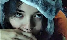 White wolf watches submissive teen want to suck