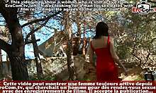 Skinny teen amateur films her first outdoor forest sex tape