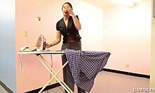 hot housewife gives home handjob