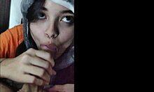 White wolf watches submissive teen want to suck