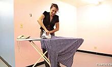 hot housewife gives home handjob