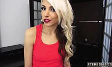 Russian teen's first dp gangbang with masturbation.