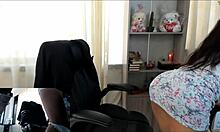 i'm naughty shana playing in the office with my pussy and feet