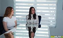 Teen abby somers bess breast hot threesome between doctor and patient with cunilingus and riding.