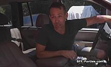 Special Car Wash With Three Sluts Ready for Foursome