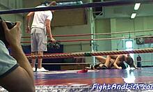 Watch Wrestling Lesbians Toy And Lick Pussies!