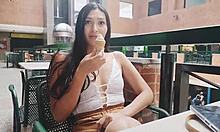 they met at the mall, then fucked at home with the cute latina girl.