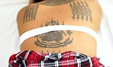 asian girlfriend bent over for hard doggystyle creampie 😈