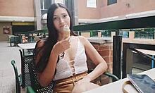 they met at the mall, then fucked at home with the cute latina girl.