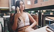 they met at the mall, then fucked at home with the cute latina girl.