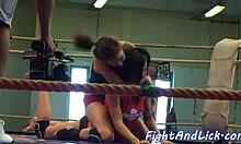 Watch Wrestling Lesbians Toy And Lick Pussies!