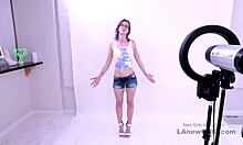 Beautiful Babe Passionately Sucks Monster Cock During Exciting Modeling Interview