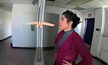 Hey, wanna see me suck this huge dildo for service?