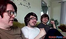 Tricked British Milf Gives Amateur Blowjob to Nerd in High Definition