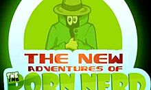 Short-haired blonde Missy sucks nerd's cock with enthusiasm