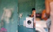 Hot Babe Sucking And Fucking During Cleaning