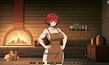Tomboy Love In Hot Forge Hentai Game Ep 4 Femdom Titjob In Kitchen