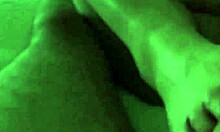 girlfriend gives footjob with toes and cumshot