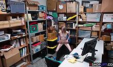 russian slender teen got punished at the shop