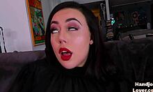 Watch This Babe With Perky Tits Give Handjob Pov While Talking Dirty and Masturbating?