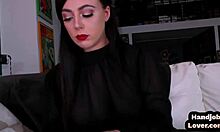 Watch This Babe With Perky Tits Give Handjob Pov While Talking Dirty and Masturbating?