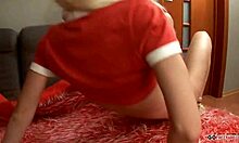 Teen blonde babe Gloria rides hard in HD pornstar action