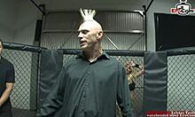 Watch the Skinny Ebony Babe with Small Tits Fucking in the Boxing Ring?