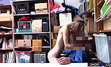russian slender teen got punished at the shop