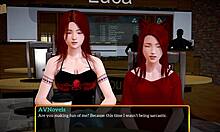 my new family plays games at home with big tits and ass