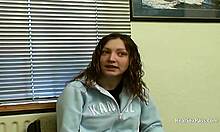 British Amateur's First Porn Casting with Toys and Heels!